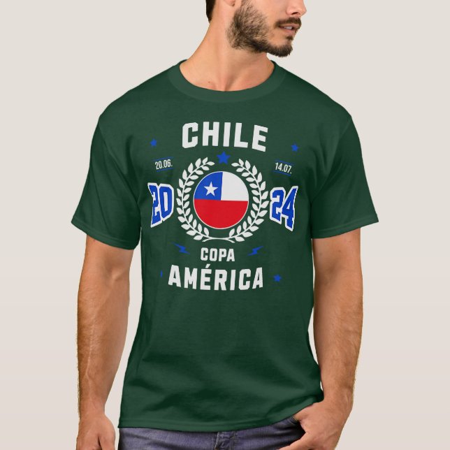 Camiseta Chile Ftbol Pride Tee Copa América 2024 (Frente)