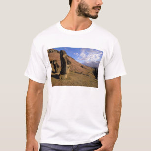 Camiseta Chile, Ilha de Páscoa. Encosta com Moai