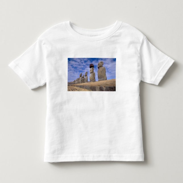 Camiseta Chile, Ilha de Páscoa. Os 15 Moais em Ahu (Frente)