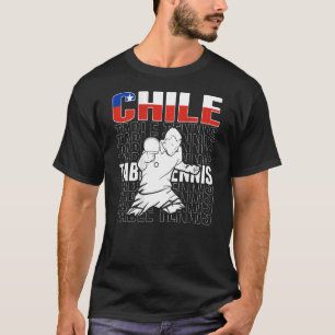 Camiseta Chile Mesa de apoio à Tênis Ping Pong Tea