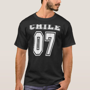 Camiseta Chile número 07 impresso nas costas número esporti