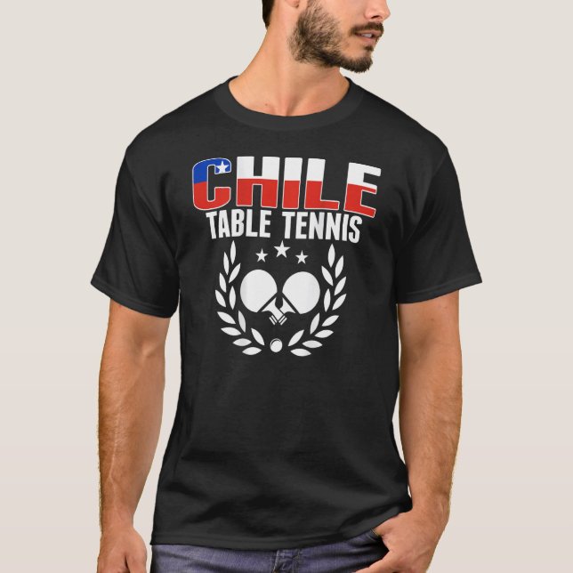 Camiseta Chile Ping Pong     Chilean Table Tennis Team Supp (Frente)