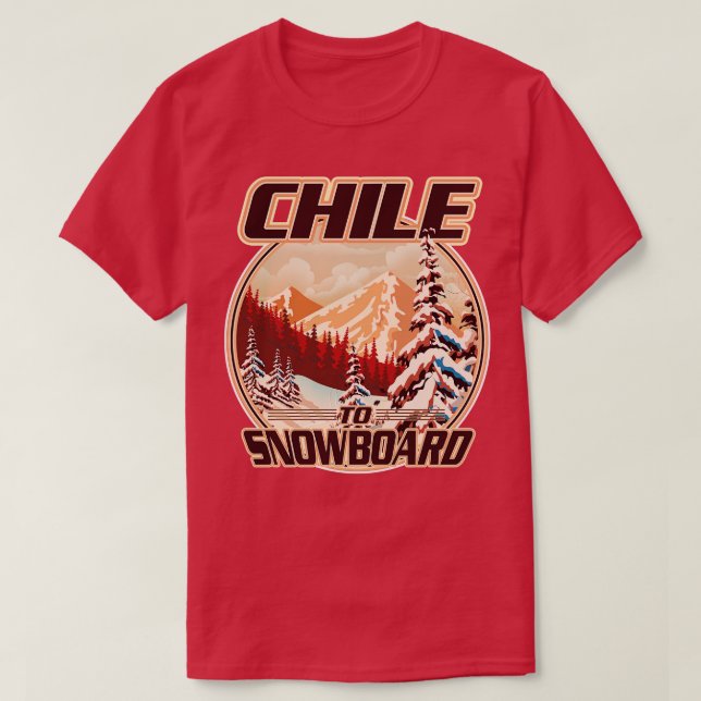 Camiseta Chile Snowboard (Frente do Design)