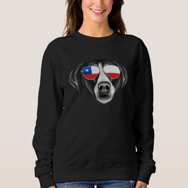 Camiseta Chilean Flag Pointer Dog Chile Pocket (Frente)