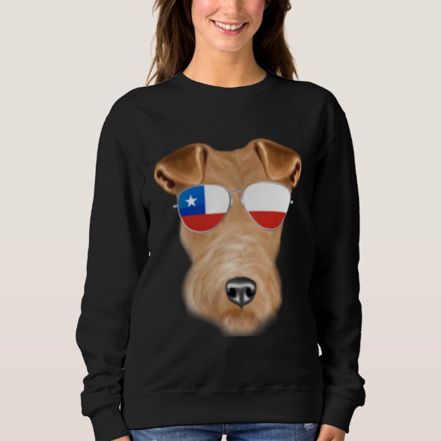Camiseta Chilean Flag Wire Fox Terrier Dog Chile Pocket (Frente)