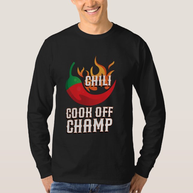 Camiseta Chili Cook Off Champ Fiery Excelência Espicaria Cu (Frente)