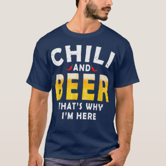 Camiseta Chili Cookoff Engraçado Chili E Beer Beer Drinker