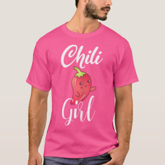 Camiseta Chili Girl Funny Chilis Peppers Spicy Food Chili L