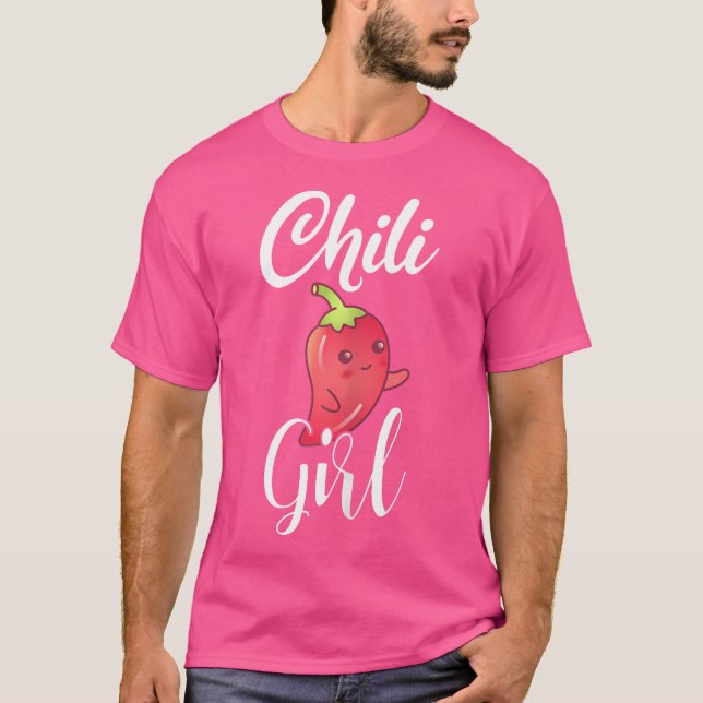 Camiseta Chili Girl Funny Chilis Peppers Spicy Food Chili L (Frente)