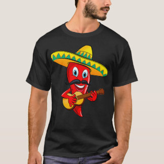 Camiseta Chili Mariachi Musical Premium Mexicano