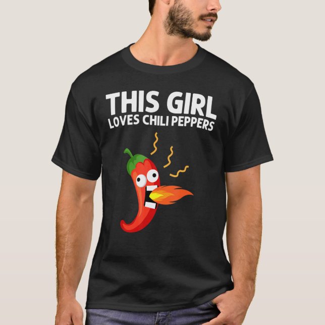 Camiseta Chili Pepper Girls Kids Spicy Habanero Chile (Frente)