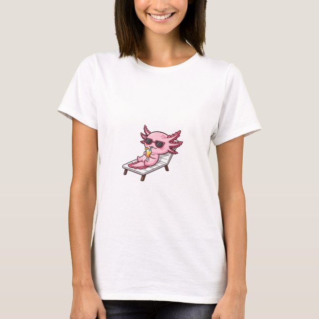 Camiseta Chill Axolotl's Summer Vacation (Frente)