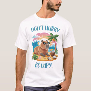 Camiseta Chill Capybara Beach Vibes - Não se apresse a ser 