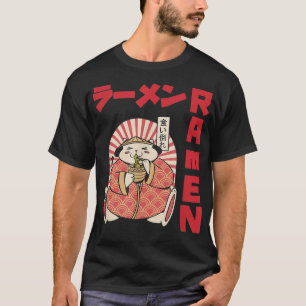 Camiseta Chill Cat Ramen Anime Noodles Kawaii Japonês