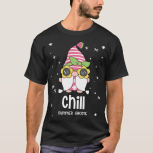 Camiseta Chill Gnomo Funny Summer Matching For Family