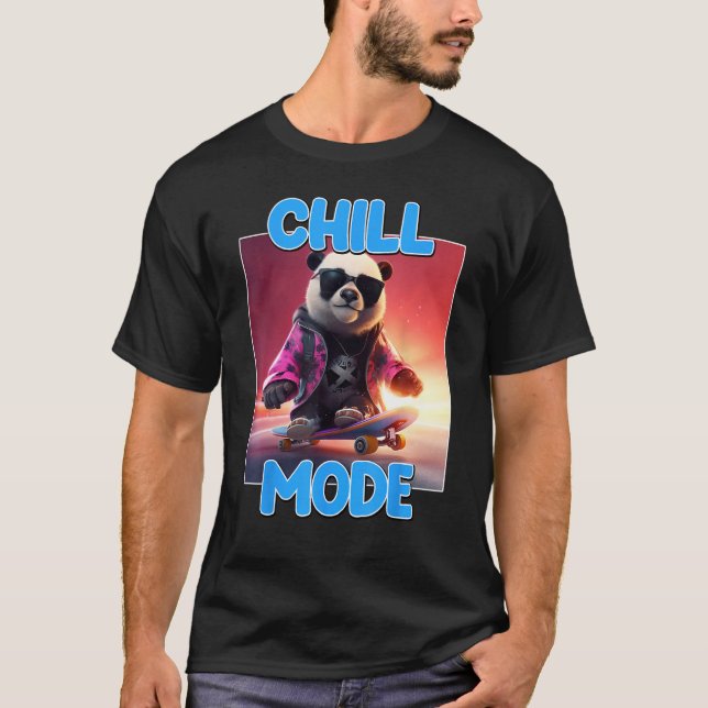 Camiseta Chill Mode Panda Bear Animal  Cute Panda (Frente)