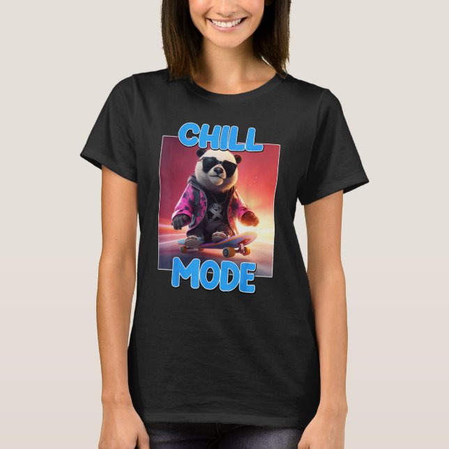 Camiseta Chill Mode Panda Bear Animal  Cute Panda (Frente)