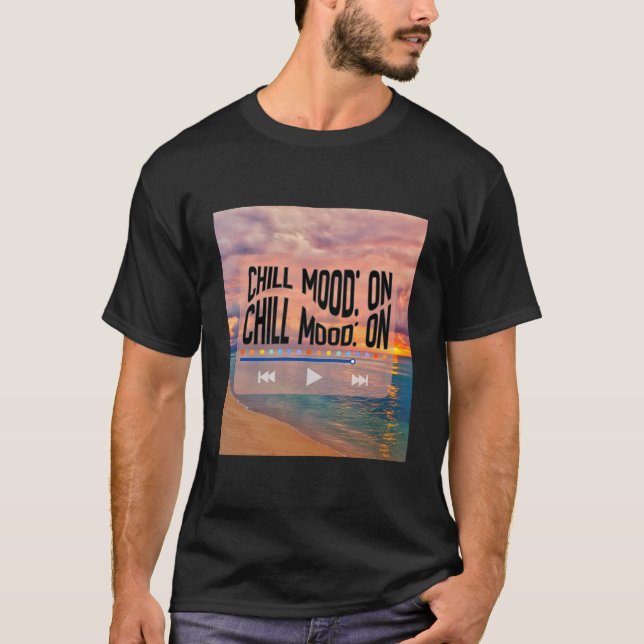 Camiseta Chill Mood On Retro Beach Art (Frente)