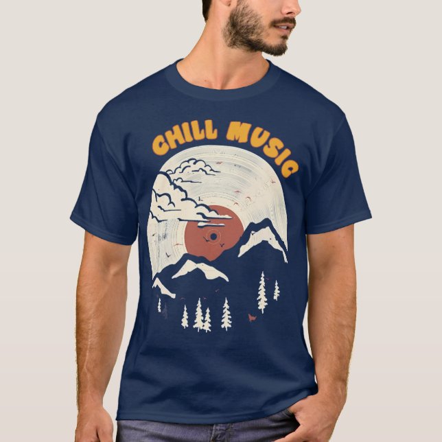 Camiseta chill music cute record trendy (Frente)