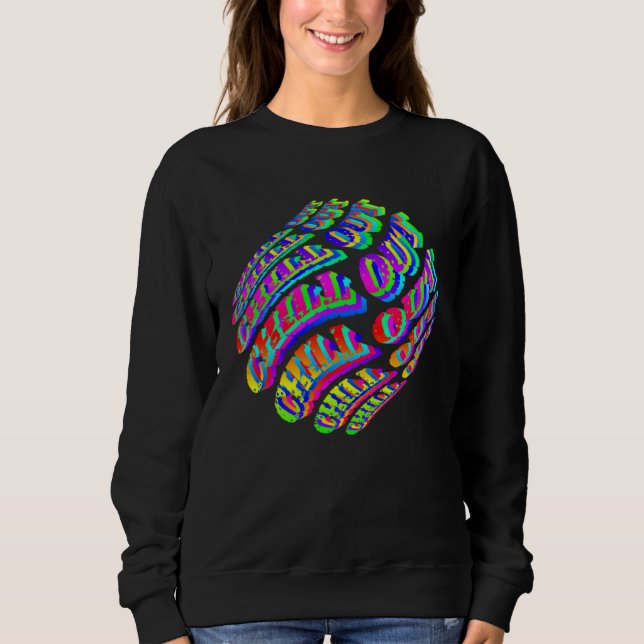 Camiseta Chill out Hippie Vibes Festival Trippy Psychedelic (Frente)