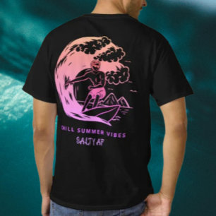 Camiseta Chill Summer Vibes Gradient Rosa por Salty AF
