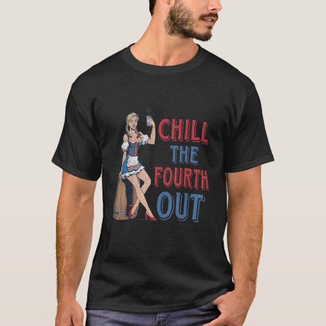Camiseta Chill The Fourth Out Cowgirl Western Happy 4th Of  (Frente)
