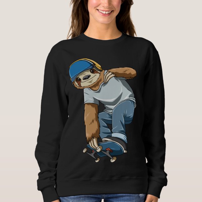Camiseta Chilled Sloth Skateboarding   Skater (Frente)
