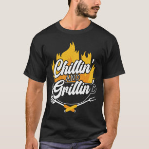 Camiseta Chillin 'And Grillin' Bbq Grillmaster Churrasco 