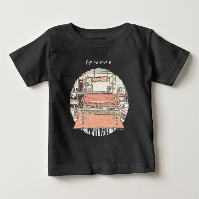 Camiseta Chillin' com FRIENDS™ Cartoon (Frente)