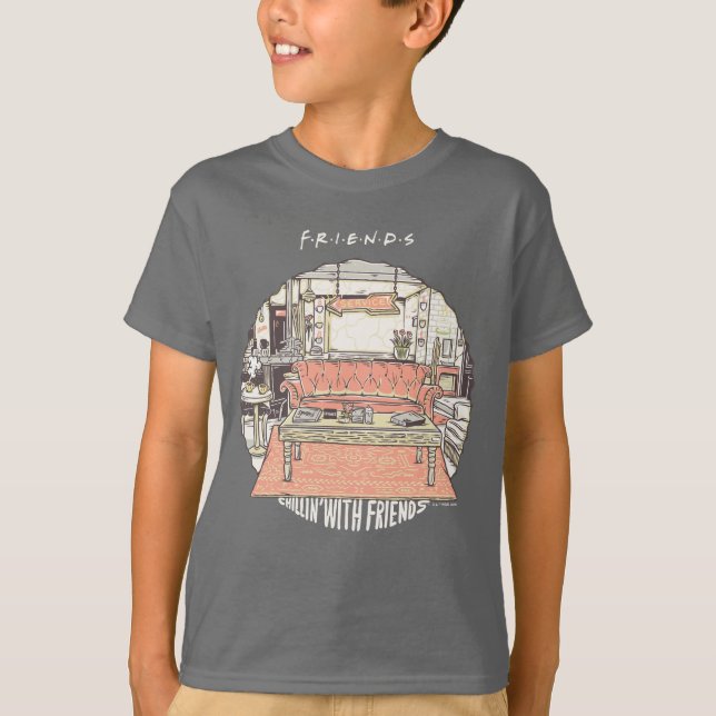 Camiseta Chillin' com FRIENDS™ Cartoon (Frente)