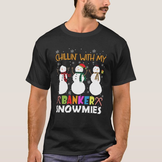 Camiseta Chillin Com Meu Banqueiro Snowmies Xmas Sweat (Frente)