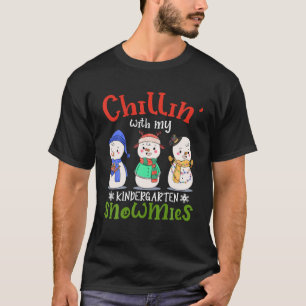 Camiseta Chillin' Com Meu Jardim Infantil Gnomies Natal Pa