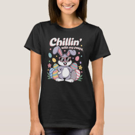 Camiseta Chillin com meu Legal coelho da Páscoa