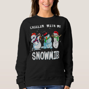 Camiseta Chillin Com Meu Pijama Da Família Snowmies Snowman