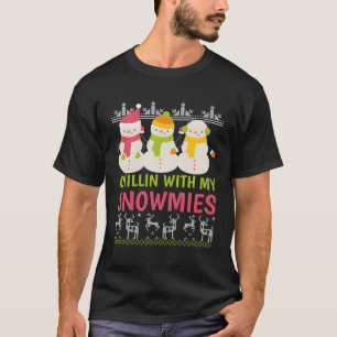 Camiseta Chillin Com Meu Snowmies Snowman No Natal