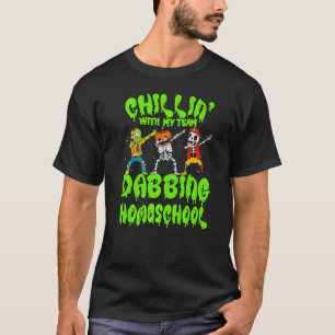 Camiseta Chillin com meu Zombie Pumpkin Skeleton Dab Homesc
