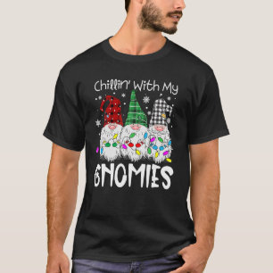 Camiseta Chillin Com Meus Gnomies Engraçado Natal Gnomo
