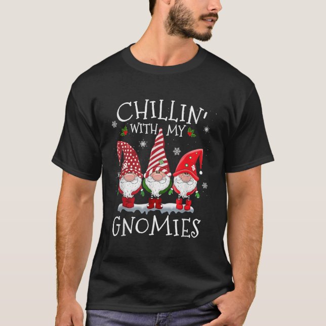 Camiseta Chillin' Com Meus Gnomies Hilarious Gnomo (Frente)
