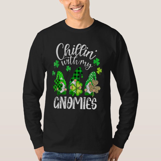 Camiseta Chillin Com Meus Gnomos Leopard Xadrez Buffalo Rua (Frente)