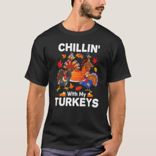 Camiseta Chillin Com Meus Perus Família De Ação De Graças M