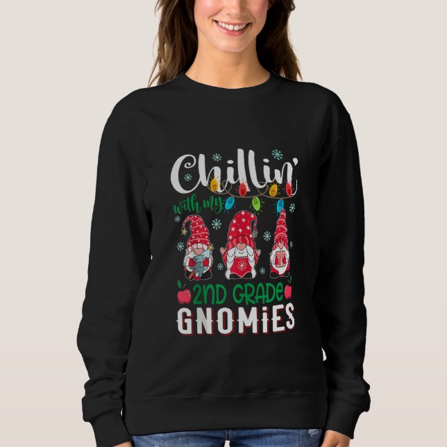 Camiseta Chillin Com Meus segundos De Grau Grau Feliz Natal (Frente)