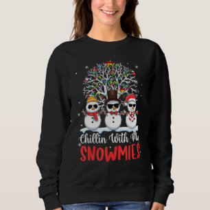 Camiseta Chillin Com Meus Snowmies Engraçados Neve L
