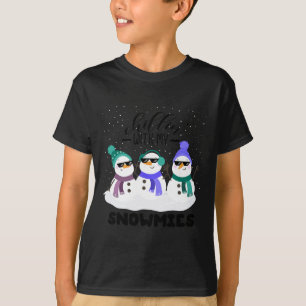 Camiseta Chillin Com Meus Snowmies Engraçados Pijamas De Na