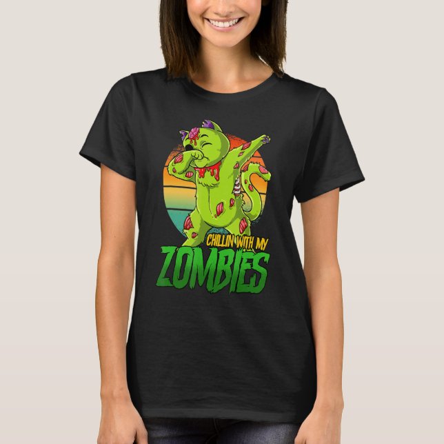 Camiseta Chillin Com Meus Zombies (Frente)