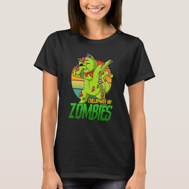 Camiseta Chillin Com Meus Zombies (Frente)