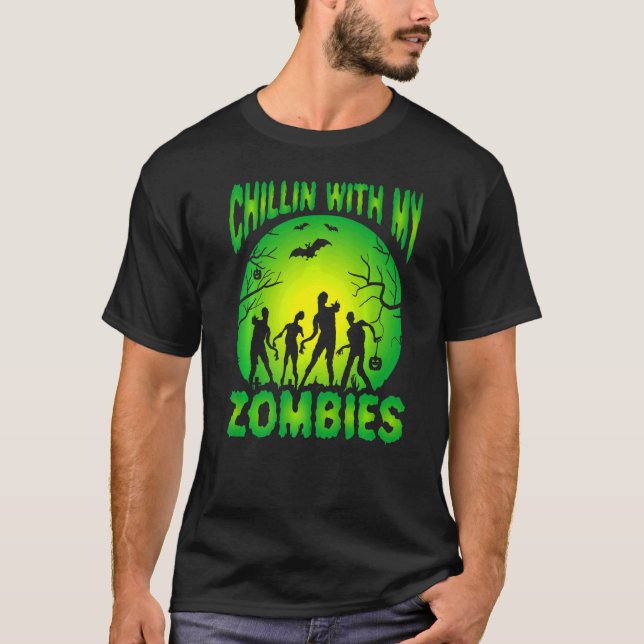 Camiseta Chillin Com Meus Zombies Horror Nights Meninas K (Frente)