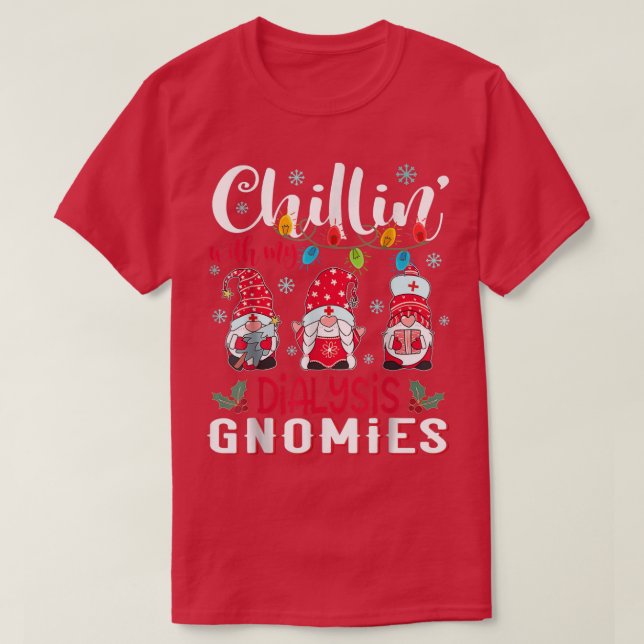 Camiseta Chillin Com Minha Enfermeira Leve Do Xmas Em Diáli (Frente do Design)