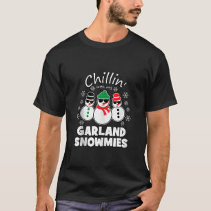 Camiseta Chillin Com Minha Garland Snowmies Engraçado Natal