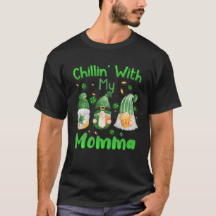 Camiseta Chillin Com Minha Mãe Xadrez Verde Gnomos Patrício