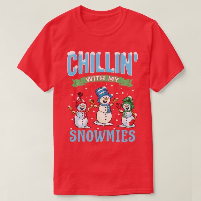 Camiseta Chillin Com Minha Neve De Natal Engraçado H (Frente do Design)